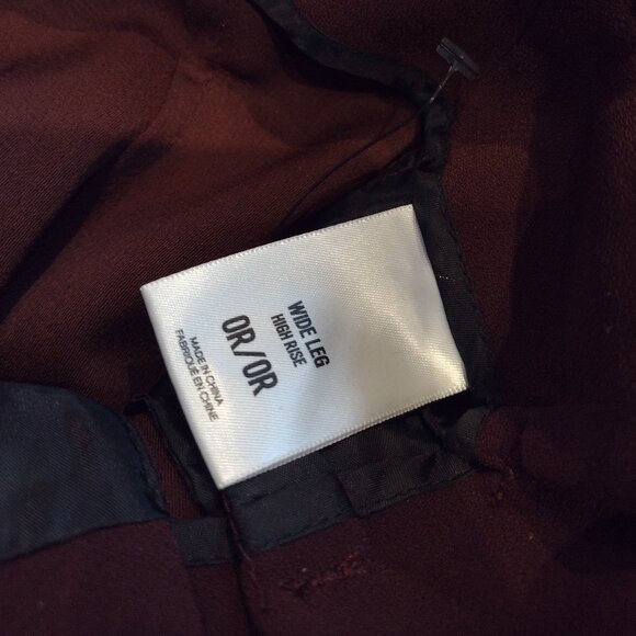 COPY - Express Burgundy Wide Leg High Rise Trousers - Picture 4 of 10